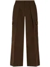 Burberry Pleat-detail Wool Cargo Trousers