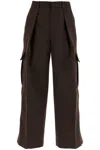 Burberry Wool Cargo Pants For Men In Brown