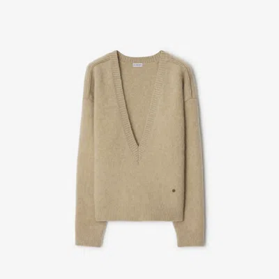 Burberry Wool Cashmere Blend Sweater In Green