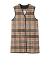 Burberry Wool-cashmere Check Gilet In Brown