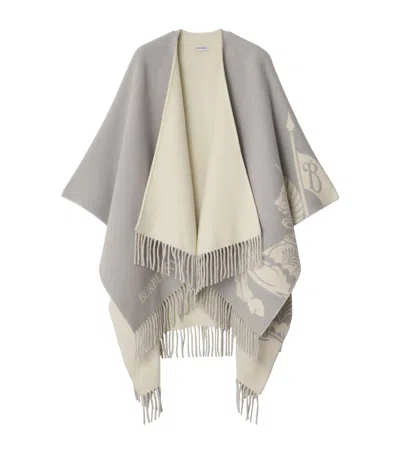 BURBERRY WOOL-CASHMERE EKD CAPE