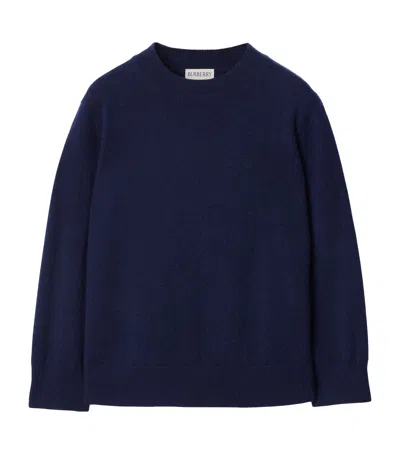 BURBERRY WOOL-CASHMERE ELBOW-PATCH SWEATER