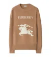Burberry Wool-cashmere Logo Sweater In Brown