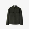 Burberry Wool Cashmere Overshirt In Loch/gale