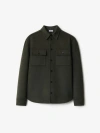 Burberry Wool Cashmere Overshirt In Loch/gale