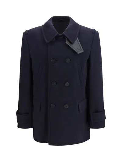Burberry Wool Cashmere Pea Coat In Brown