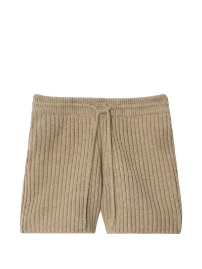 Burberry Wool Cashmere Shorts In Brown
