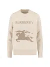 Burberry Equestrian Knight Wool Sweater In Neutral