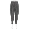 BURBERRY BURBERRY WOOL CASHMERE TWEED TAILORED TROUSERS WITH BELT DETAIL