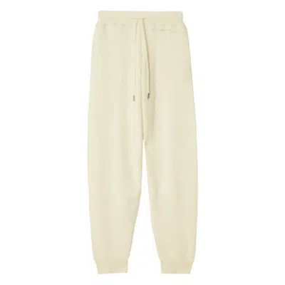 Burberry Wool Cashmere-blend Jogging Pants In Neutral