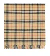 Burberry Wool Check Baby Blanket In Sand