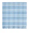 Burberry Wool Check Blanket In Blue