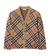 Burberry Kids Checked Cardigan In Brown