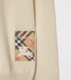 Burberry Check Label Wool Sweater In Neutral