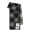 Burberry Wool Check Scarf In Black