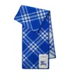 Burberry Wool Check Scarf In Blue