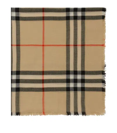 BURBERRY WOOL CHECK SCARF