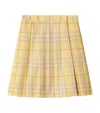 Burberry Check-pattern Skirt In Yellow