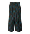 Burberry Wool Check Tailored Trousers In Brown