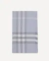 Burberry Women Wool Check Wide Scarf In Blue
