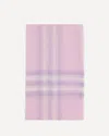 Burberry Women Wool Check Wide Scarf In Pink