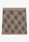 Burberry Wool Checked Mini Skirt In Multi