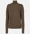 Burberry Wool Chenille Turtleneck Sweater In Brown