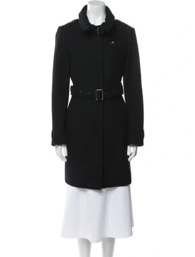 Pre-owned Burberry Wool Coat In Black