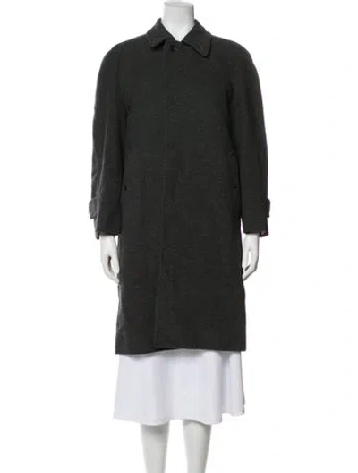 Pre-owned Burberry Wool Coat In Gray