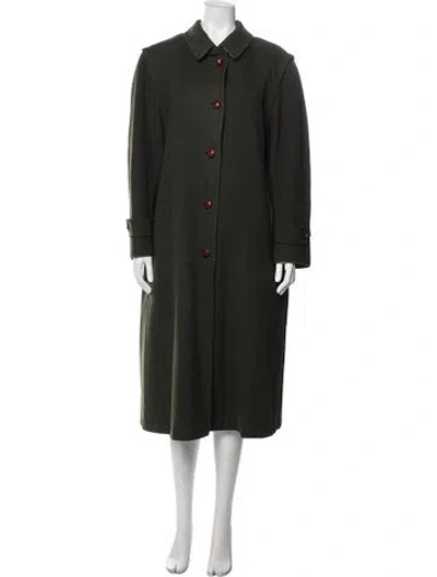 Pre-owned Burberry Wool Coat In Green