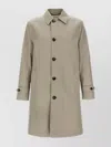 Burberry Long Cotton Double-breasted Coat With Notched Lapel