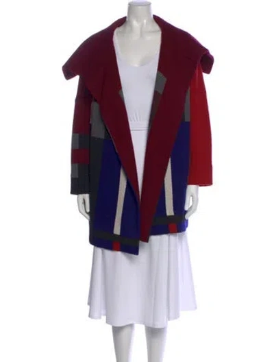 Pre-owned Burberry Wool Colorblock Pattern Sweater In Multi