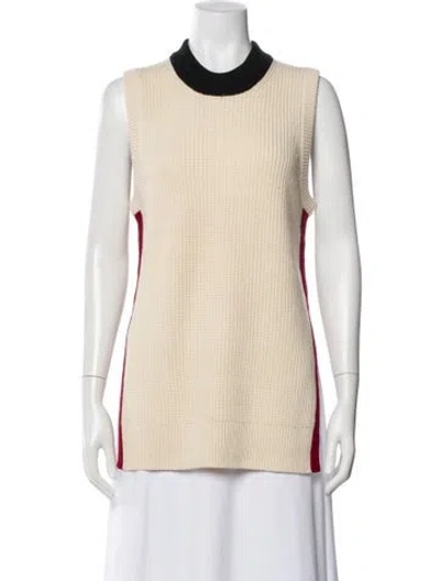 Pre-owned Burberry Wool Colorblock Pattern Sweater In Neutral