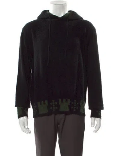Pre-owned Burberry Wool Crew Neck Hoodie W/ Tags In Black