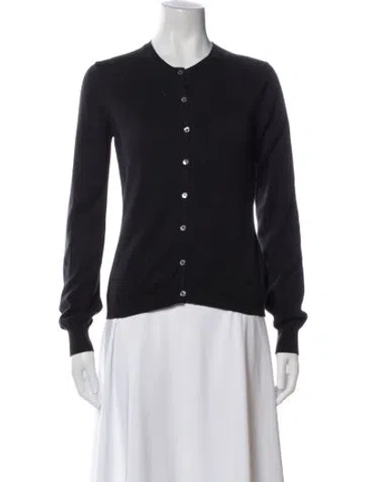 Pre-owned Burberry Wool Crew Neck Sweater In Black