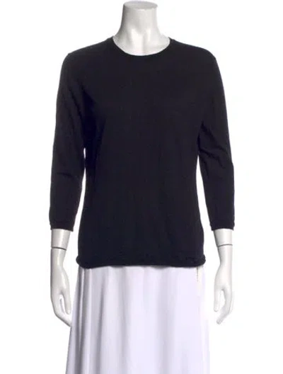 Pre-owned Burberry Wool Crew Neck Sweater In Black