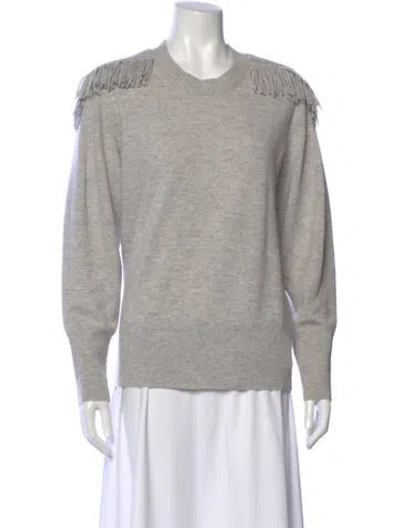 Pre-owned Burberry Wool Crew Neck Sweater In Gray