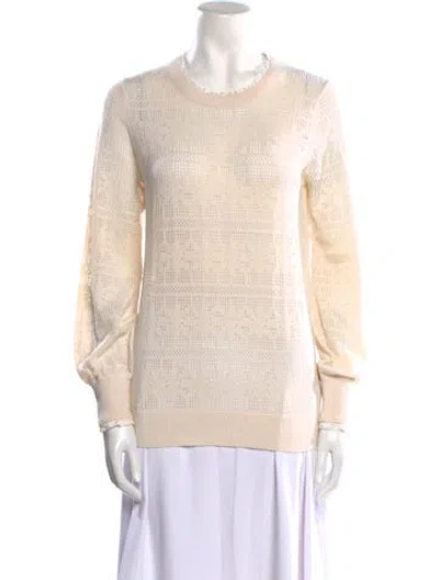 Pre-owned Burberry Wool Crew Neck Sweater In Neutral