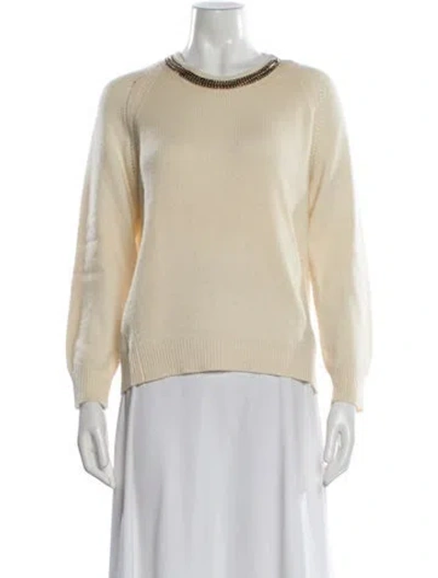Pre-owned Burberry Wool Crew Neck Sweater In Neutral