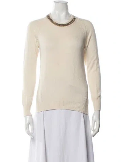 Pre-owned Burberry Wool Crew Neck Sweater In Neutral