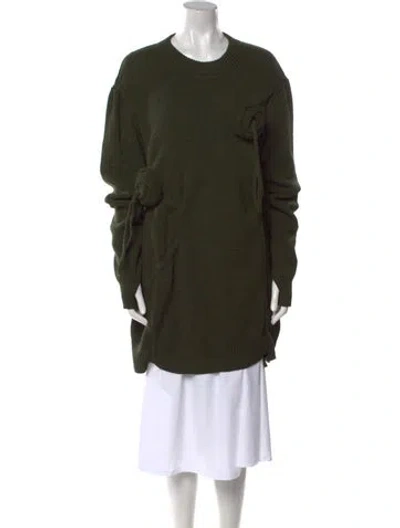 Pre-owned Burberry Wool Crew Neck Sweater W/ Tags In Green
