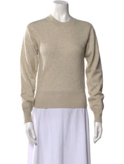 Pre-owned Burberry Wool Crew Neck Sweater W/ Tags In Neutral