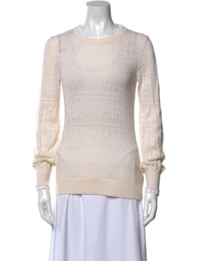 Pre-owned Burberry Wool Crew Neck Sweatshirt In Neutral