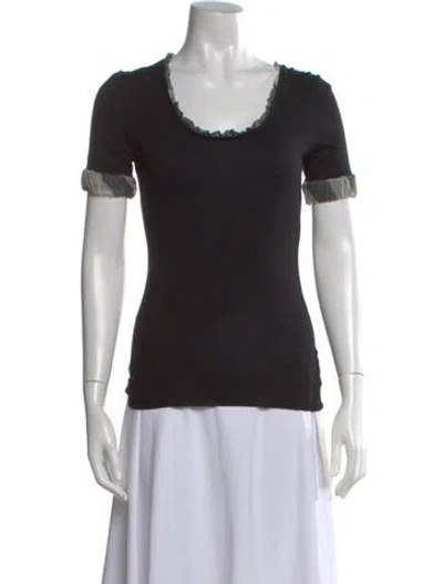 Pre-owned Burberry Wool Crew Neck T-shirt In Black
