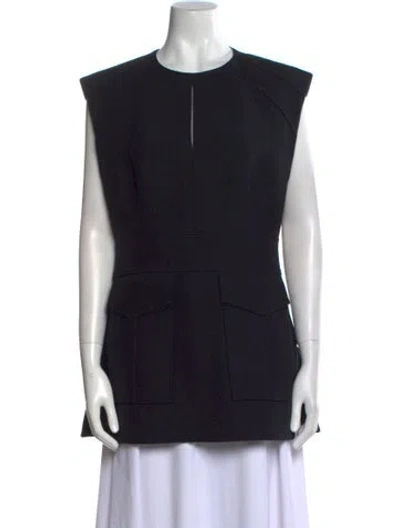 Pre-owned Burberry Wool Crew Neck Tunic In Black