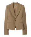 Burberry Wool Single-breasted Blazer In Puddle