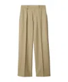 Burberry Wool Tailored Trousers In Flaxen