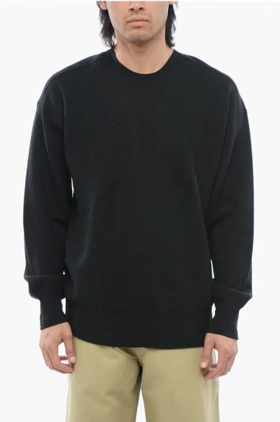 Burberry Wool Dropped-shoulder Sweater In Black