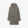Burberry Wool Duffle Coat In Gray