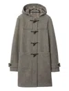 Burberry Wool Duffle Coat In Gray